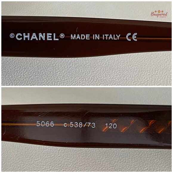 Authentic CHANEL Brown Frame Goldtone Chanel "CC" Logos Tint Sunglasses - Picture 8 of 12